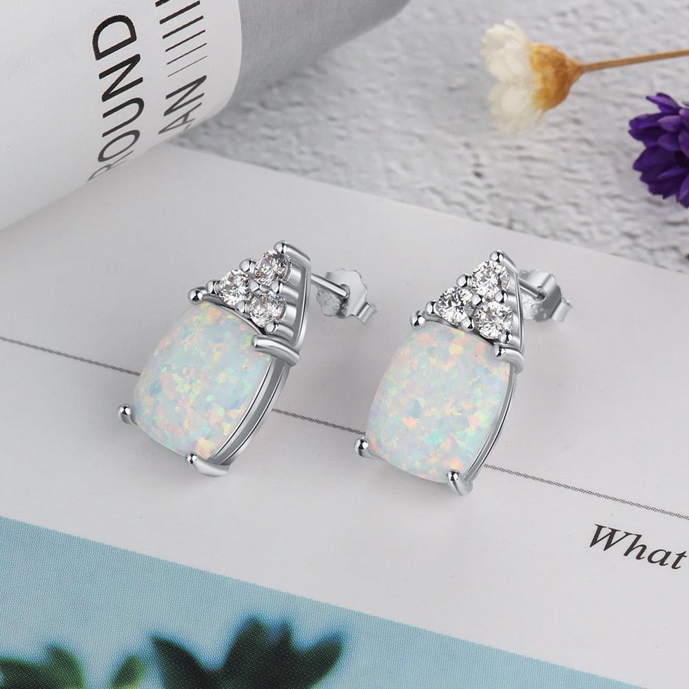 925 Sterling Silver Stud Earrings Ear Jewelry Accessory for Women