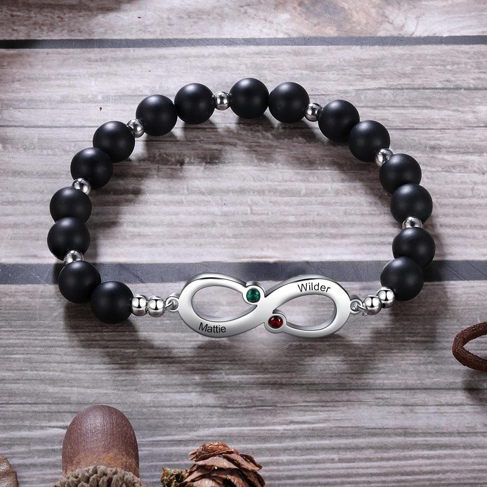 Personalized Engraving Infinity Bracelet for Women