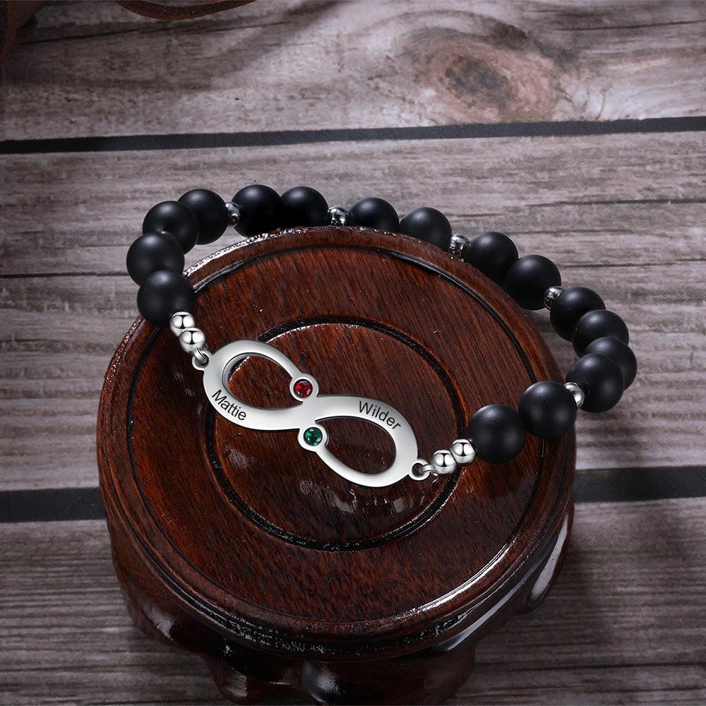 Personalized Engraving Infinity Bracelet for Women