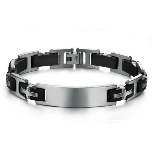 Stainless Steel 220mm Length Bracelet- Everyday Wear Trendy Bracelet for Men- Cross Bracelets for Every Wear- Punk Trendy Bracelet for Men