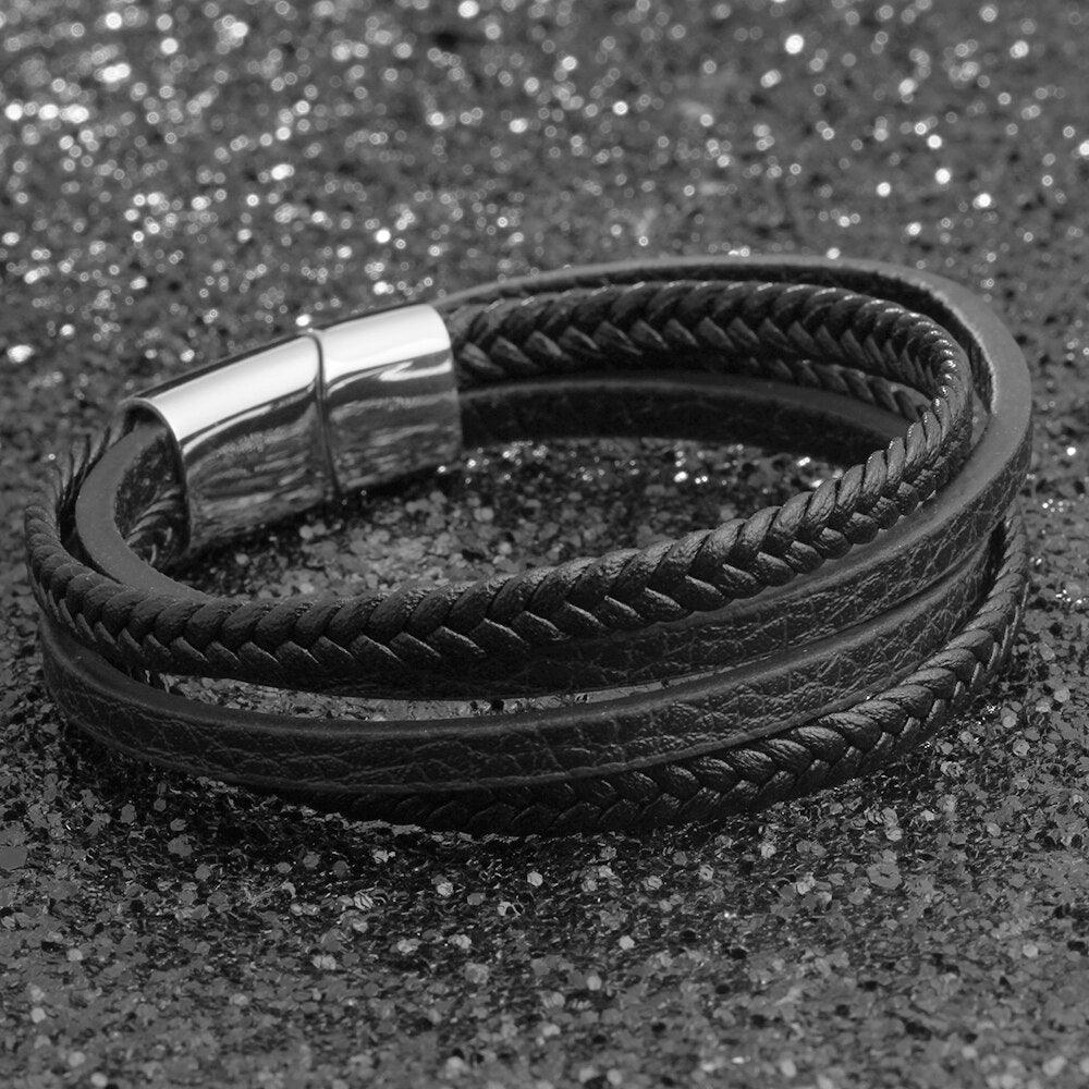 Stainless Steel Fashionable Bracelet for Men Wrap Style Wristbands for Men