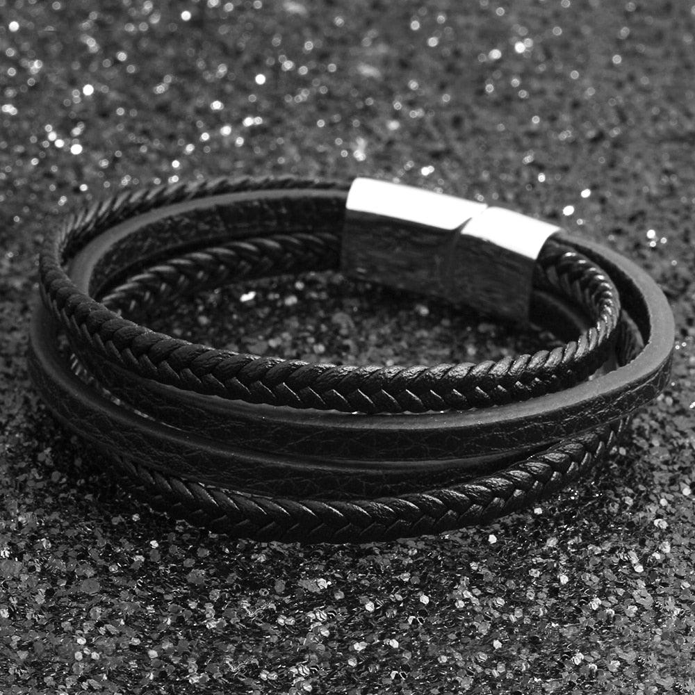 Stainless Steel Fashionable Bracelet for Men Wrap Style Wristbands for Men