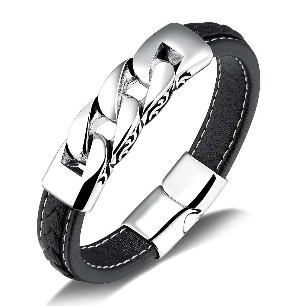 Stainless Steel Weaved Bracelet Stainless Silver Plating Men's Everyday Wear Bracelet