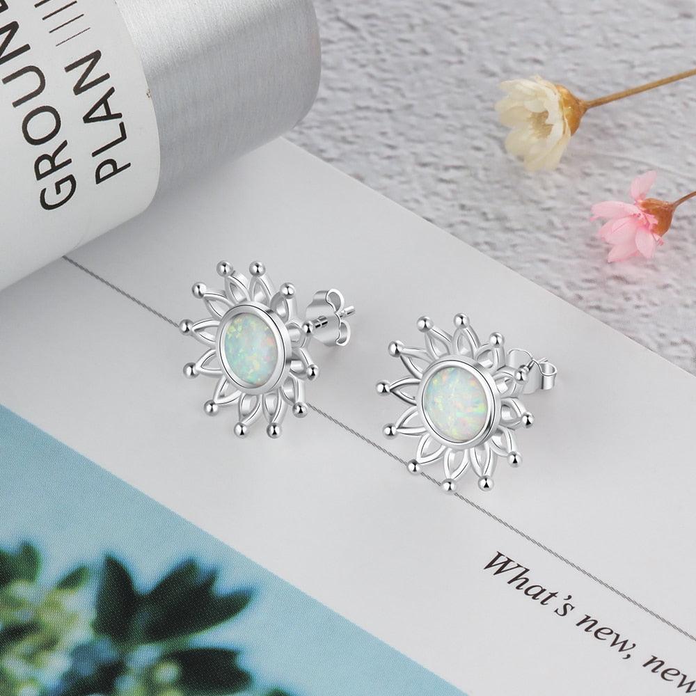 Sun Flower Shape Women Ear Stud Suitable For Girls Of All Ages